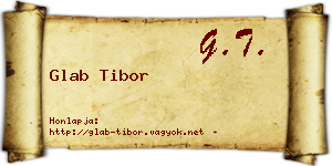 Glab Tibor névjegykártya